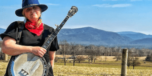 Corrie Lynn Green with her banjo